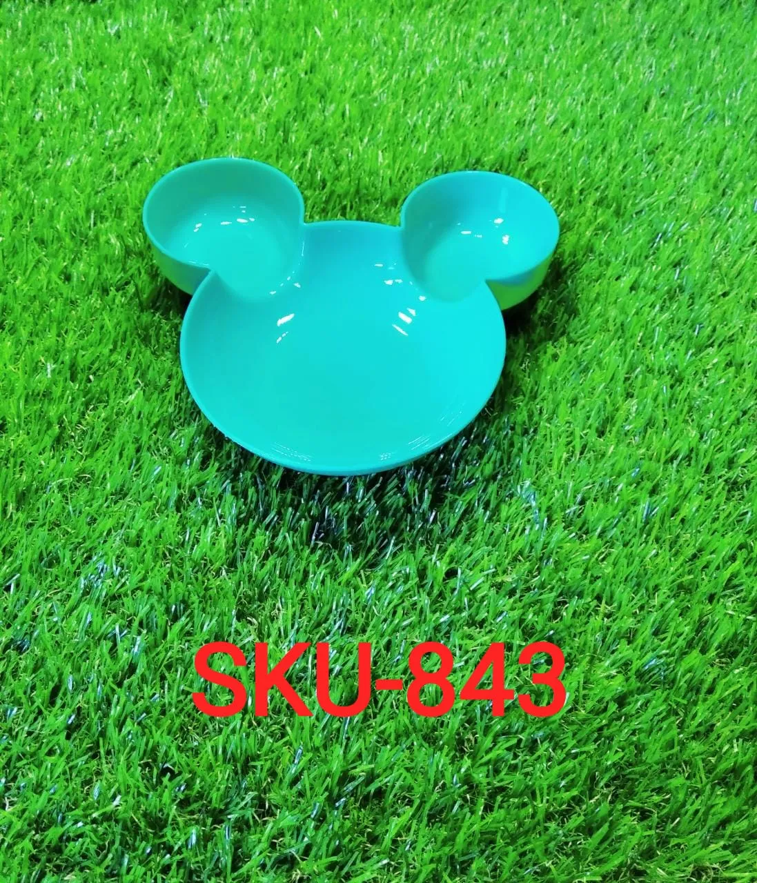 0843 Mickey Shaped Kids / Snack Serving Sectioned Plate