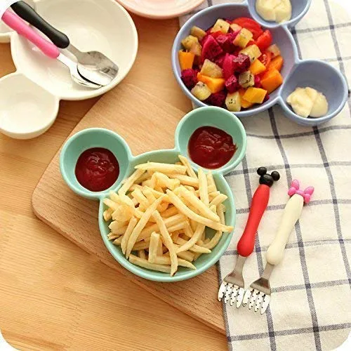 0843 Mickey Shaped Kids / Snack Serving Sectioned Plate