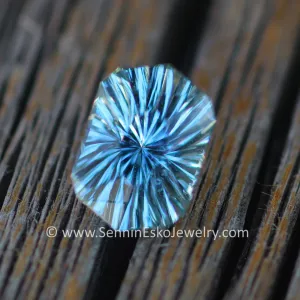 1.1 Carat Light Blue/Gray Sapphire Hexagonal Cushion - Galaxy Cut - 7.1x4.9mm