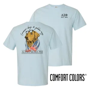 Alpha Sig Blue Comfort Colors Retriever Tee