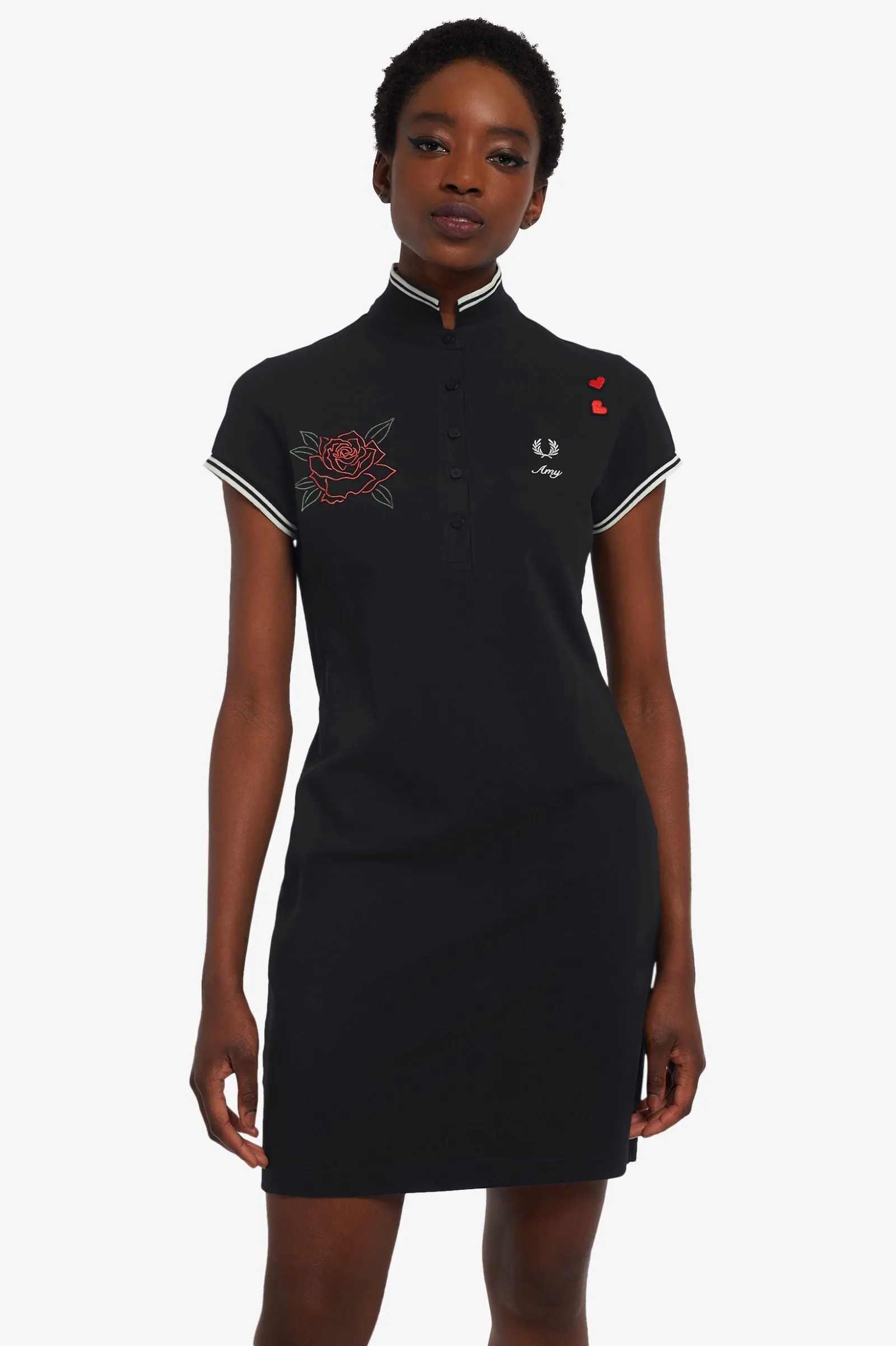 Amy Winehouse Black Embroidered Pique Dress Collection