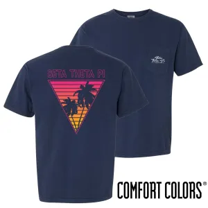 Beta Comfort Colors Navy Short Sleeve Miami Pocket Tee