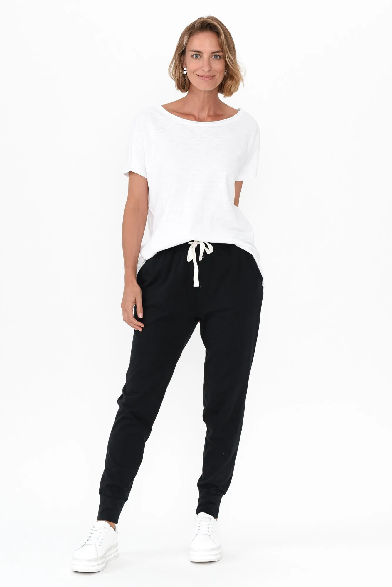 Black Wash Out Lounge Pants