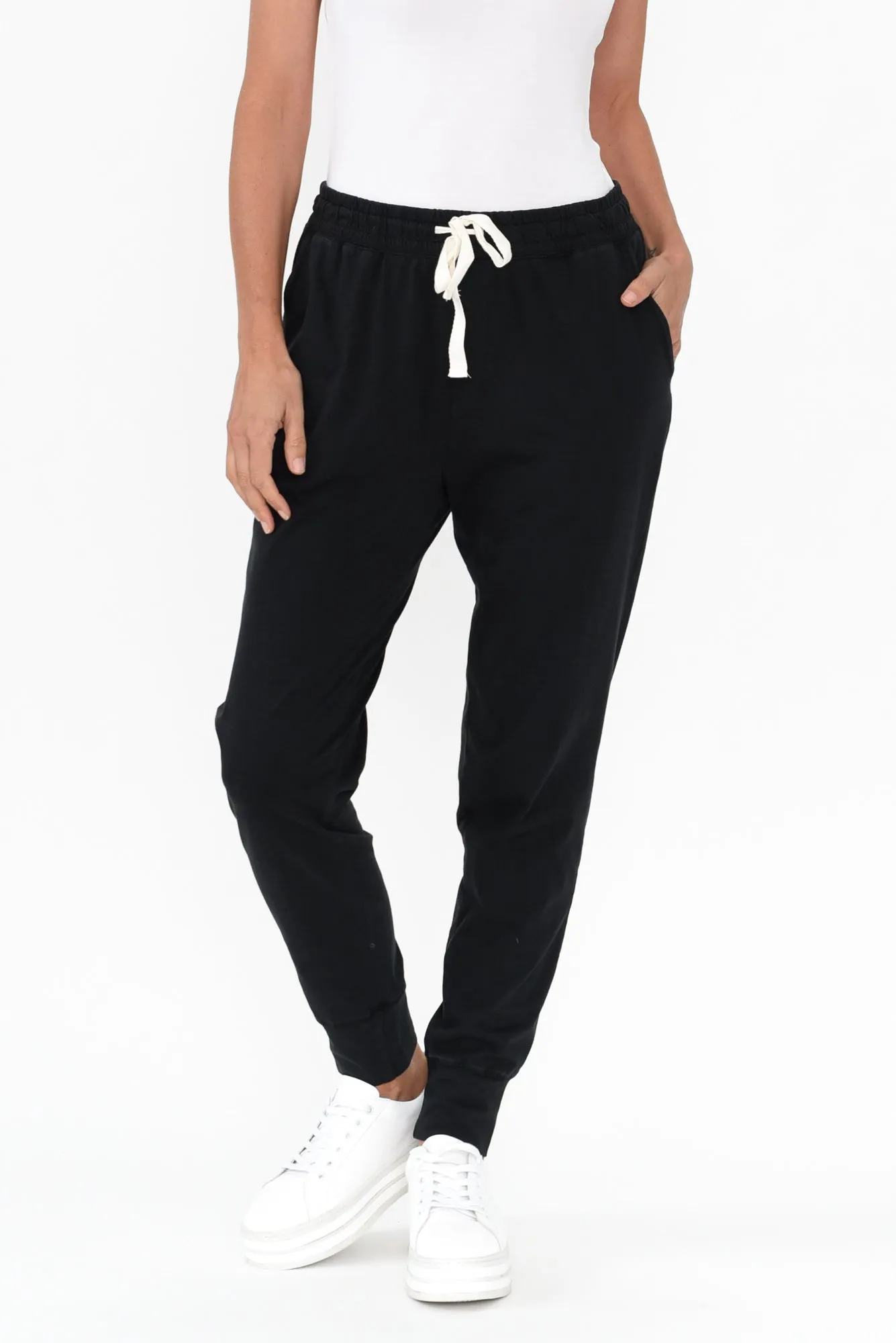 Black Wash Out Lounge Pants