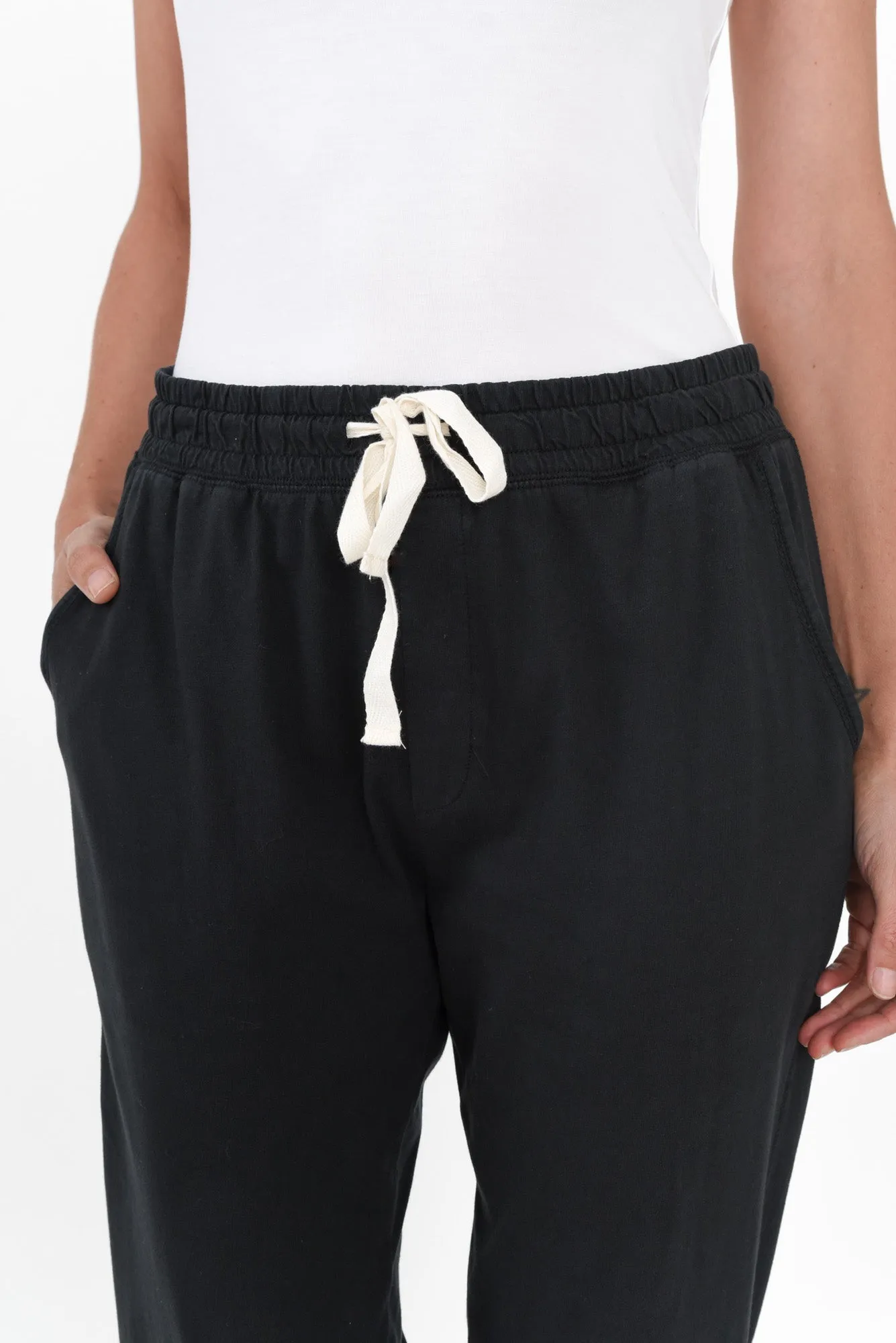 Black Wash Out Lounge Pants