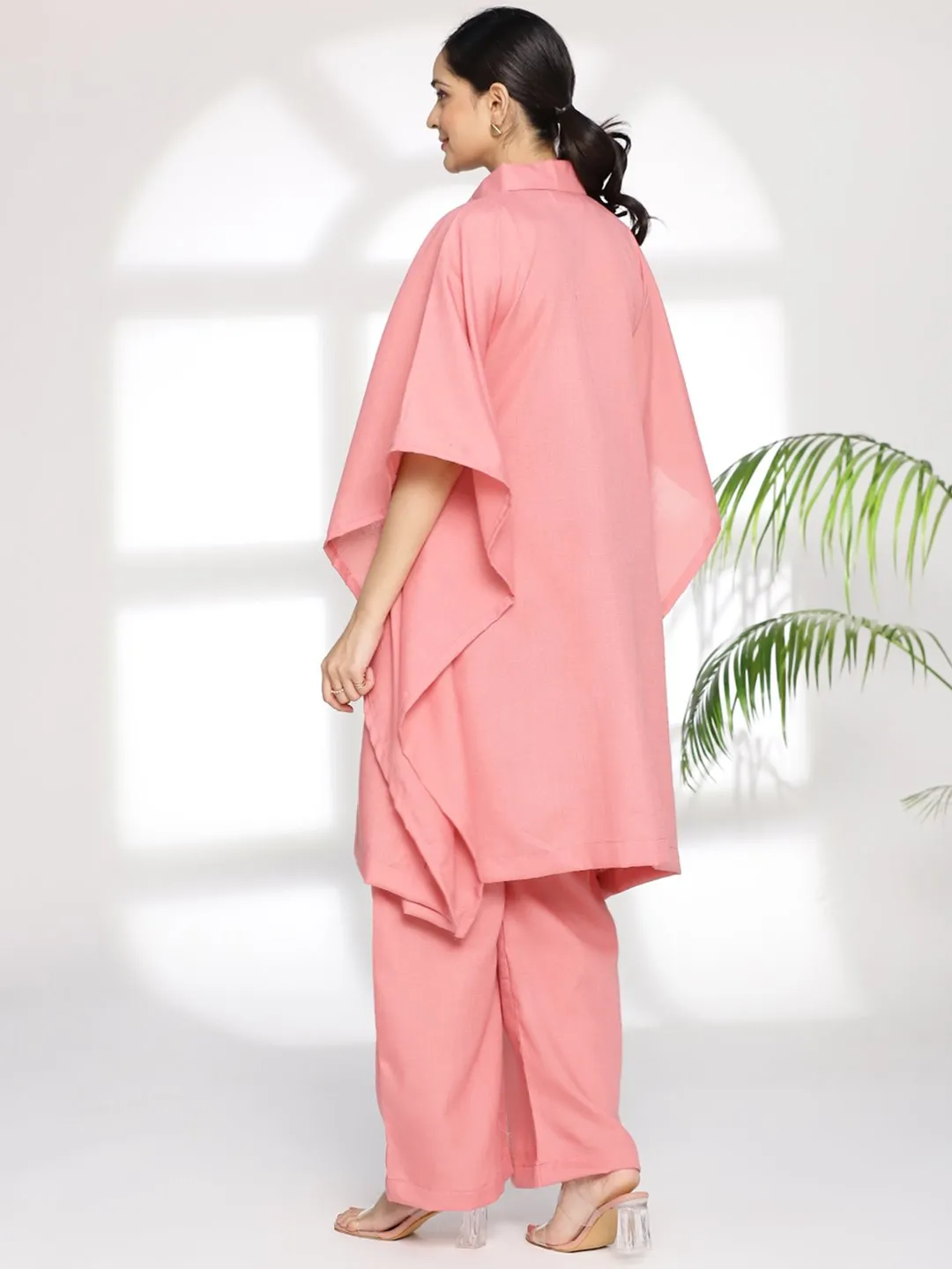 Blush CottonSlub ShortKaftan - Iridessa