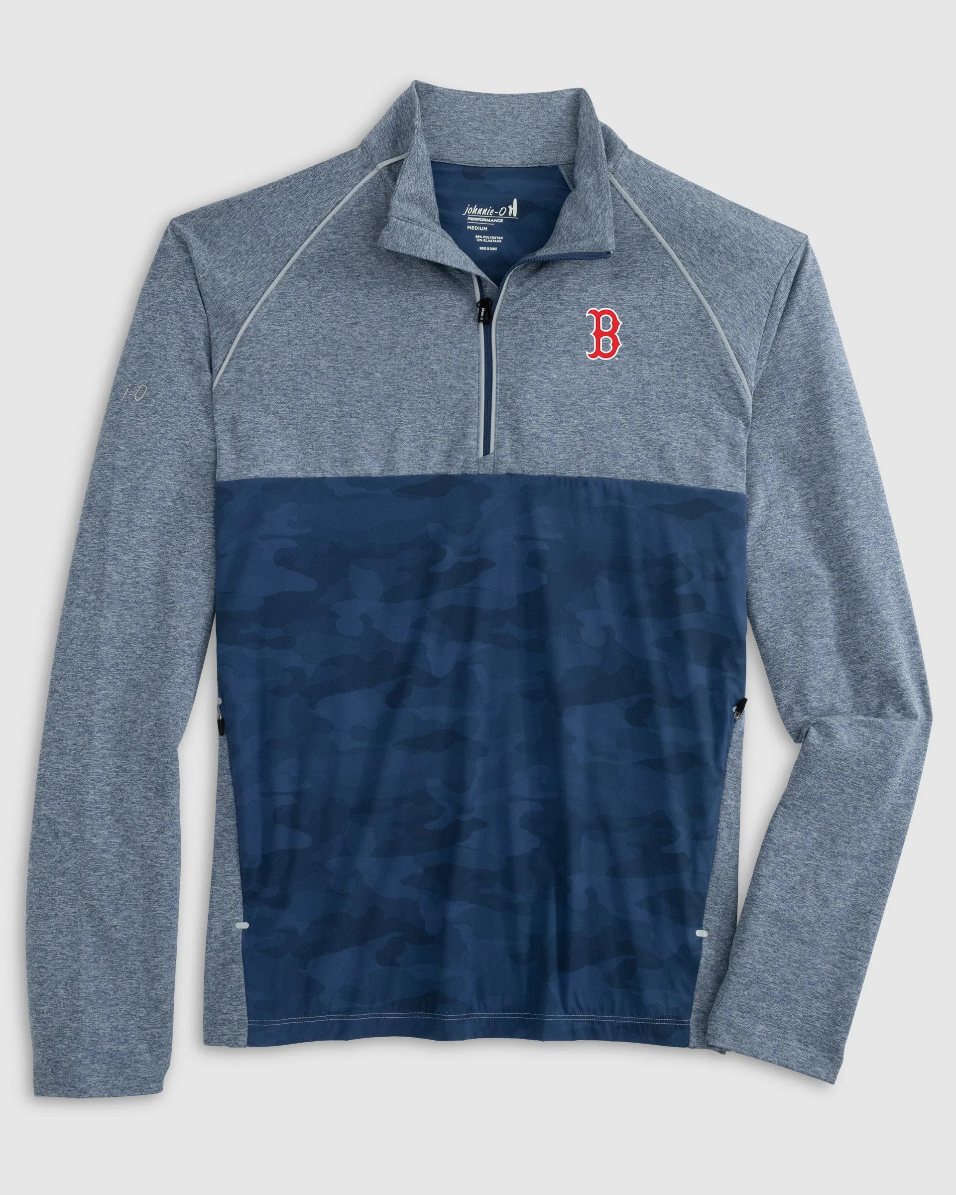 Boston Red Sox Keiser Camo Mixed Media 1/4 Zip