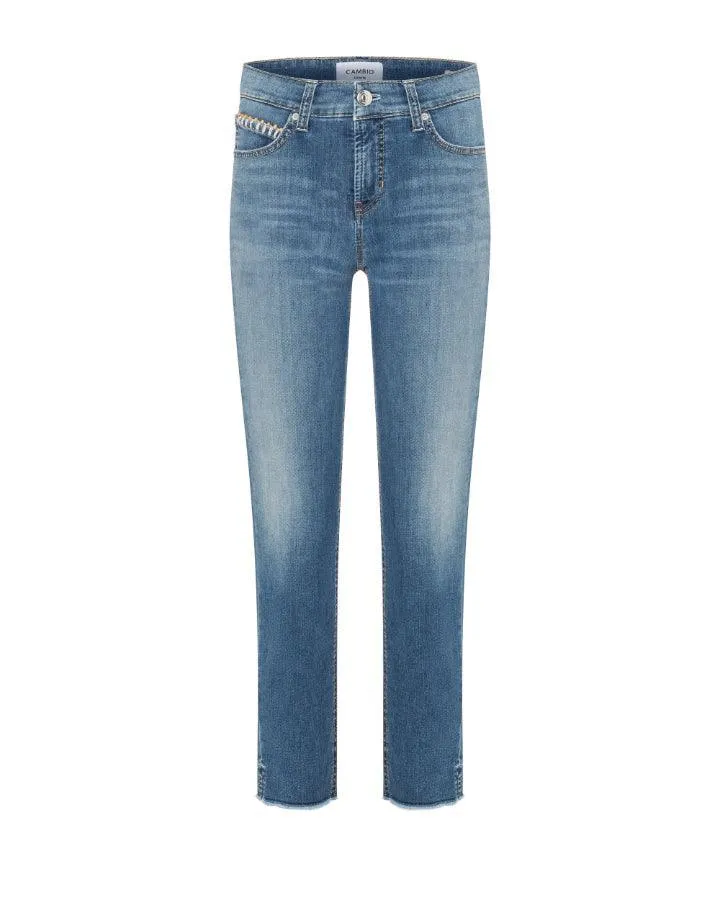 Cambio Piper Slim Fit Cropped Jeans