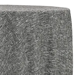 Capri Slub Linen Table Linen in Charcoal