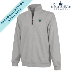 Chi Phi Embroidered Crest Gray Quarter Zip