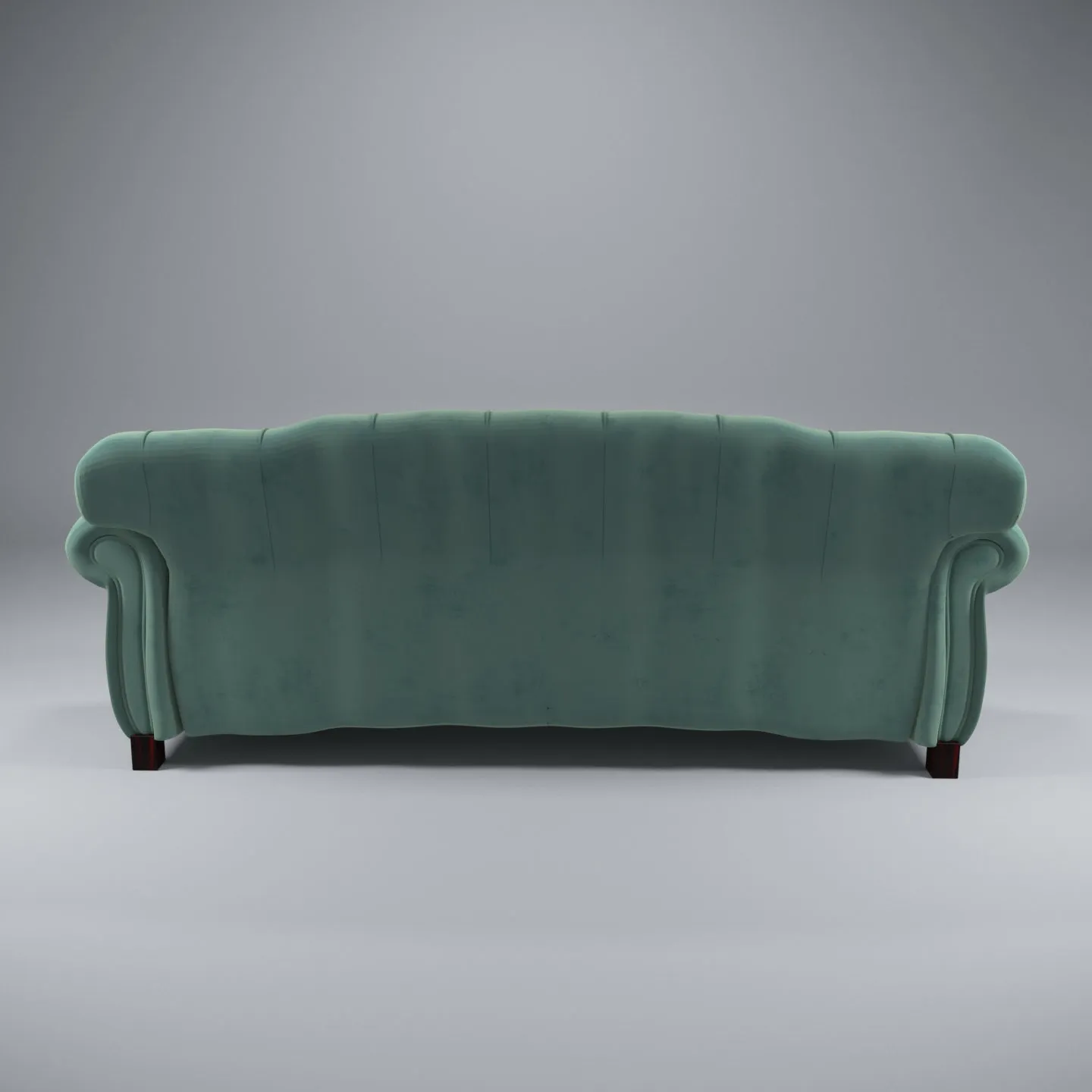 Classic Green Upholstered 3 seater sofa with 3 Cushions