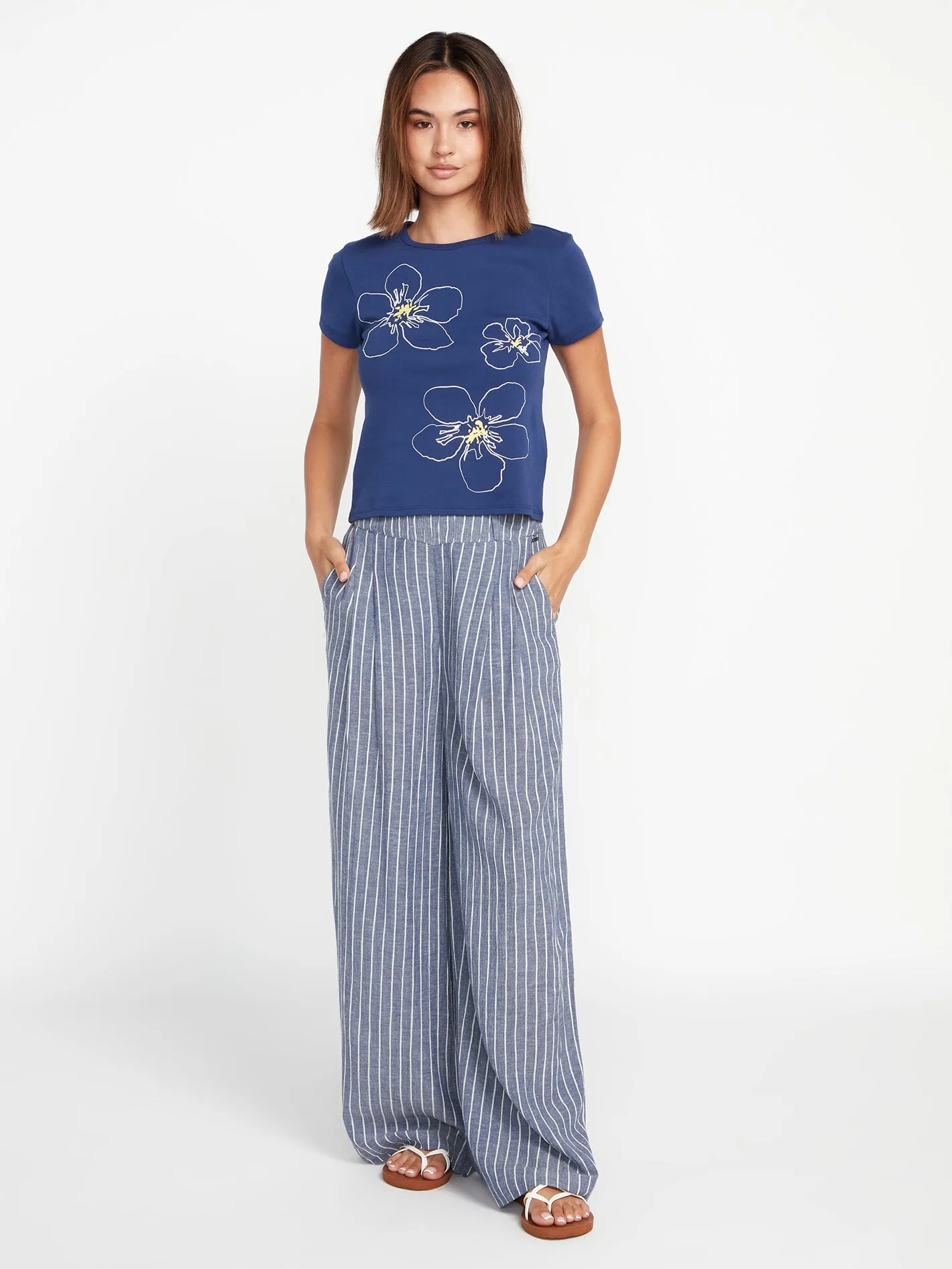 Coco Ho Trouser Elastic Waist Pants - Navy