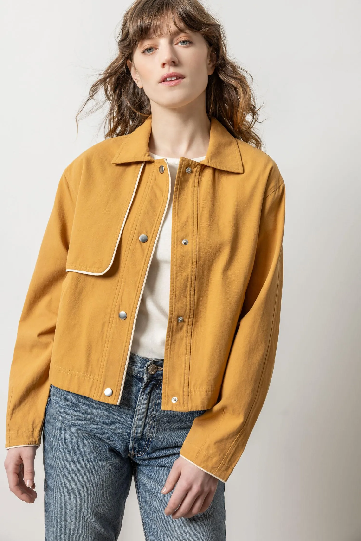 Contrast Trim Jacket