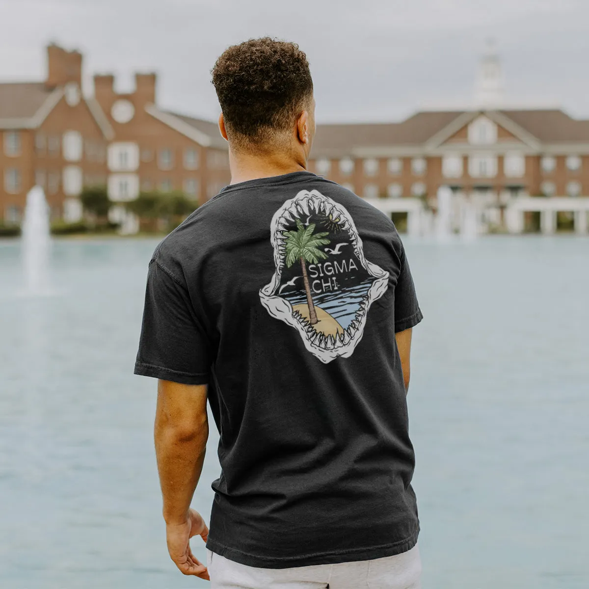 Delt Comfort Colors Shark Bite Black Short Sleeve Pocket Tee