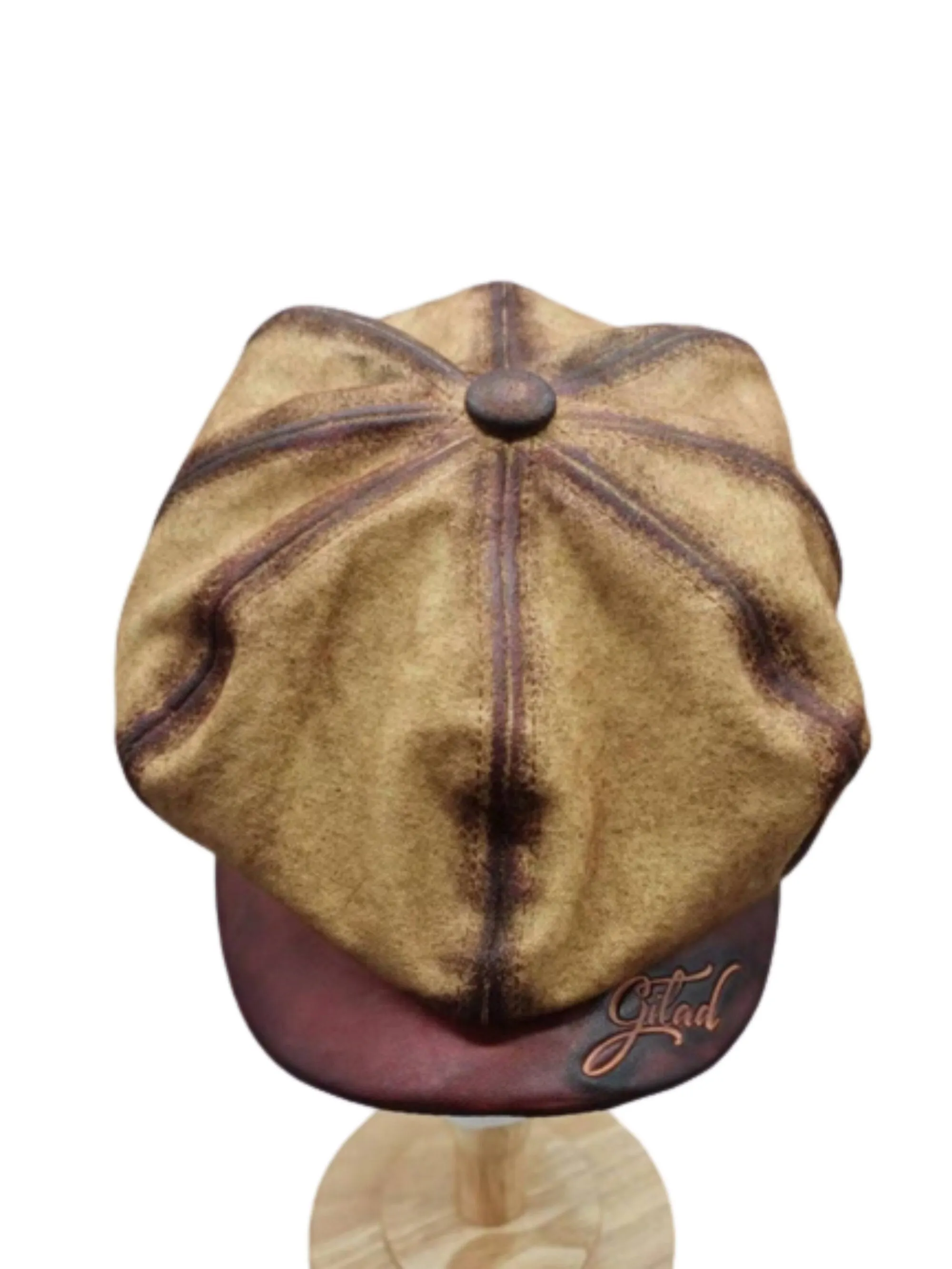 Distressed Wax Canvas Newsboy Cap