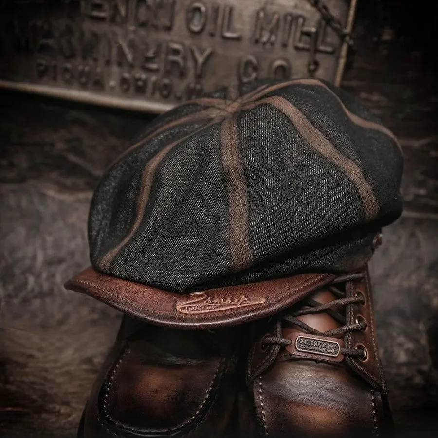 Distressed Wax Canvas Newsboy Cap