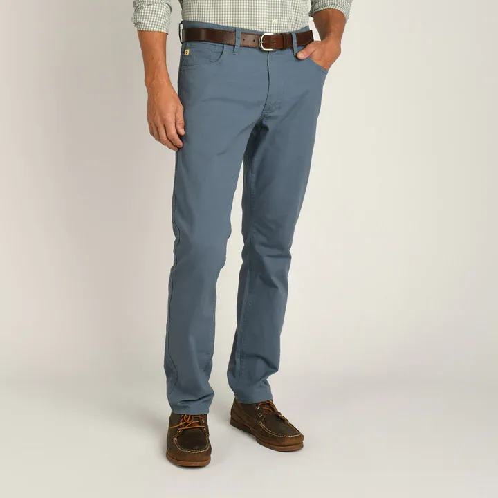 Duck Head Men's Pinpoint Canvas 5-Pocket / Vintage Blue