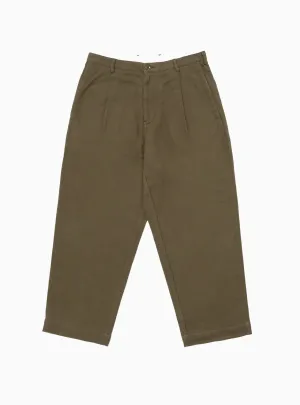 Duster Pleated Pant Olive