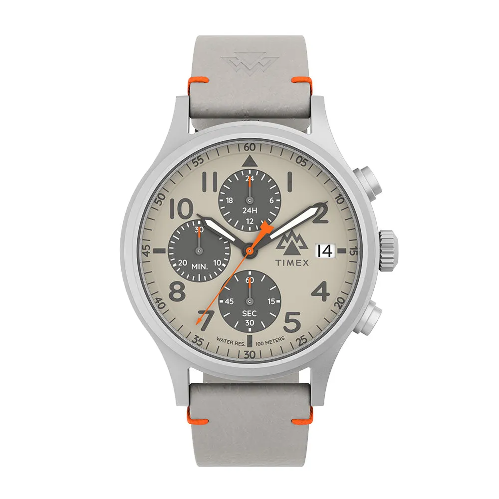 Expedition North® Sierra Chronograph 42mm Leather Band