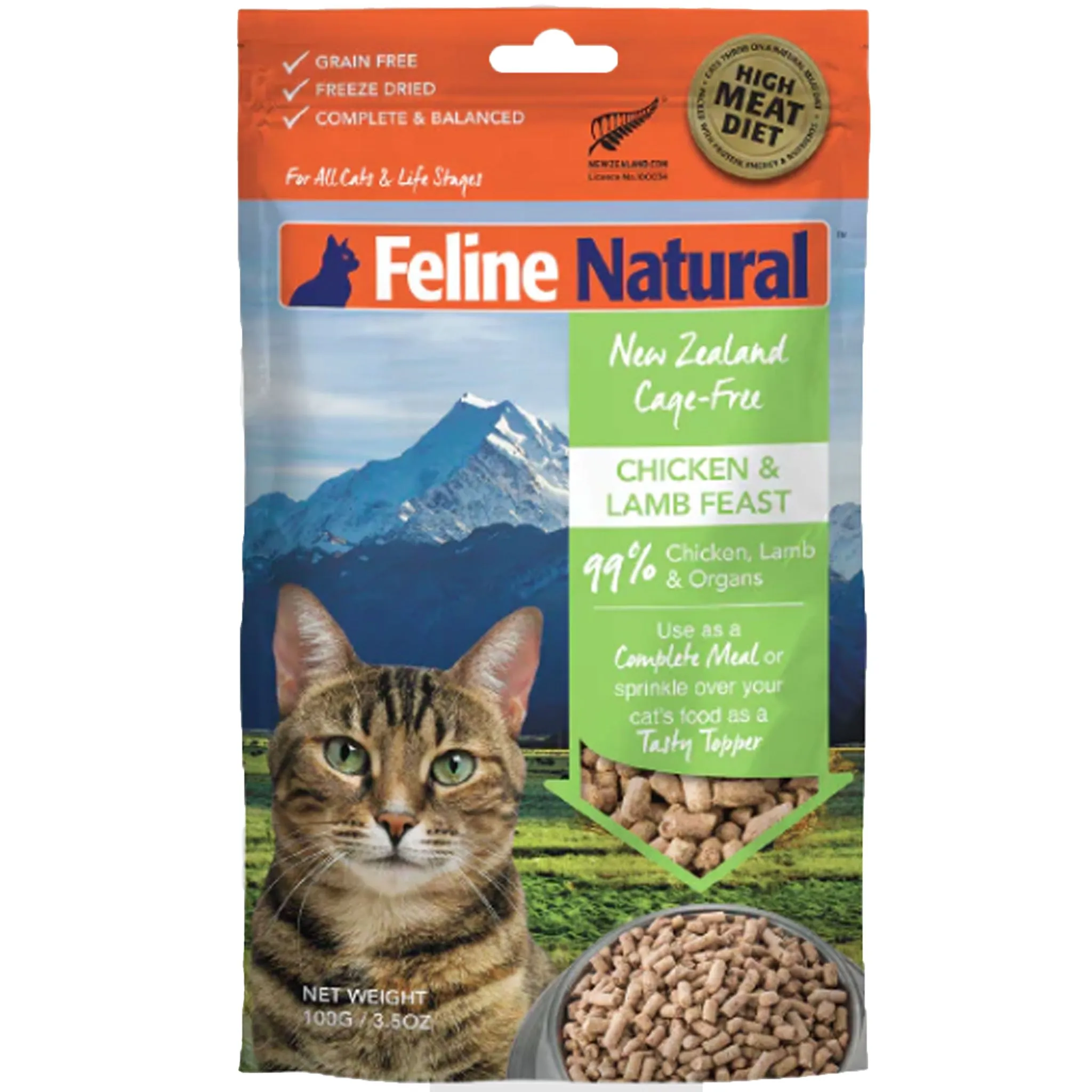 Feline Natural Freeze-Dried Cat Chicken & Lamb