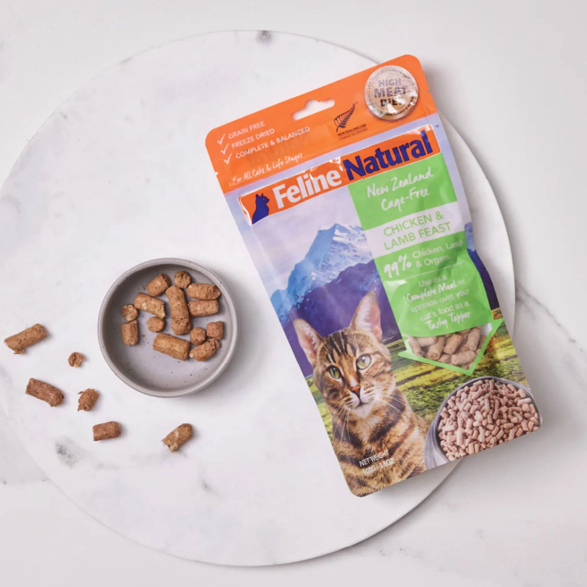 Feline Natural Freeze-Dried Cat Chicken & Lamb