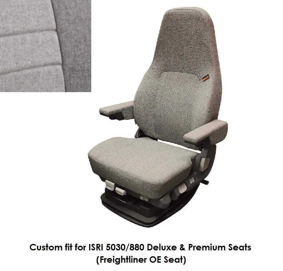 Fia OE Protective Seat Cover – 2-Tone Gray Cloth for High Back ISRI 5030 Deluxe & Premium Seat