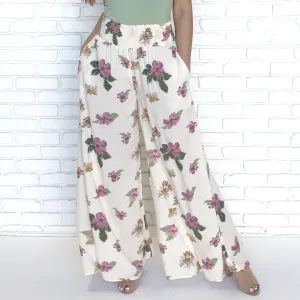 Floral Approach Wide Leg Trouser Pants