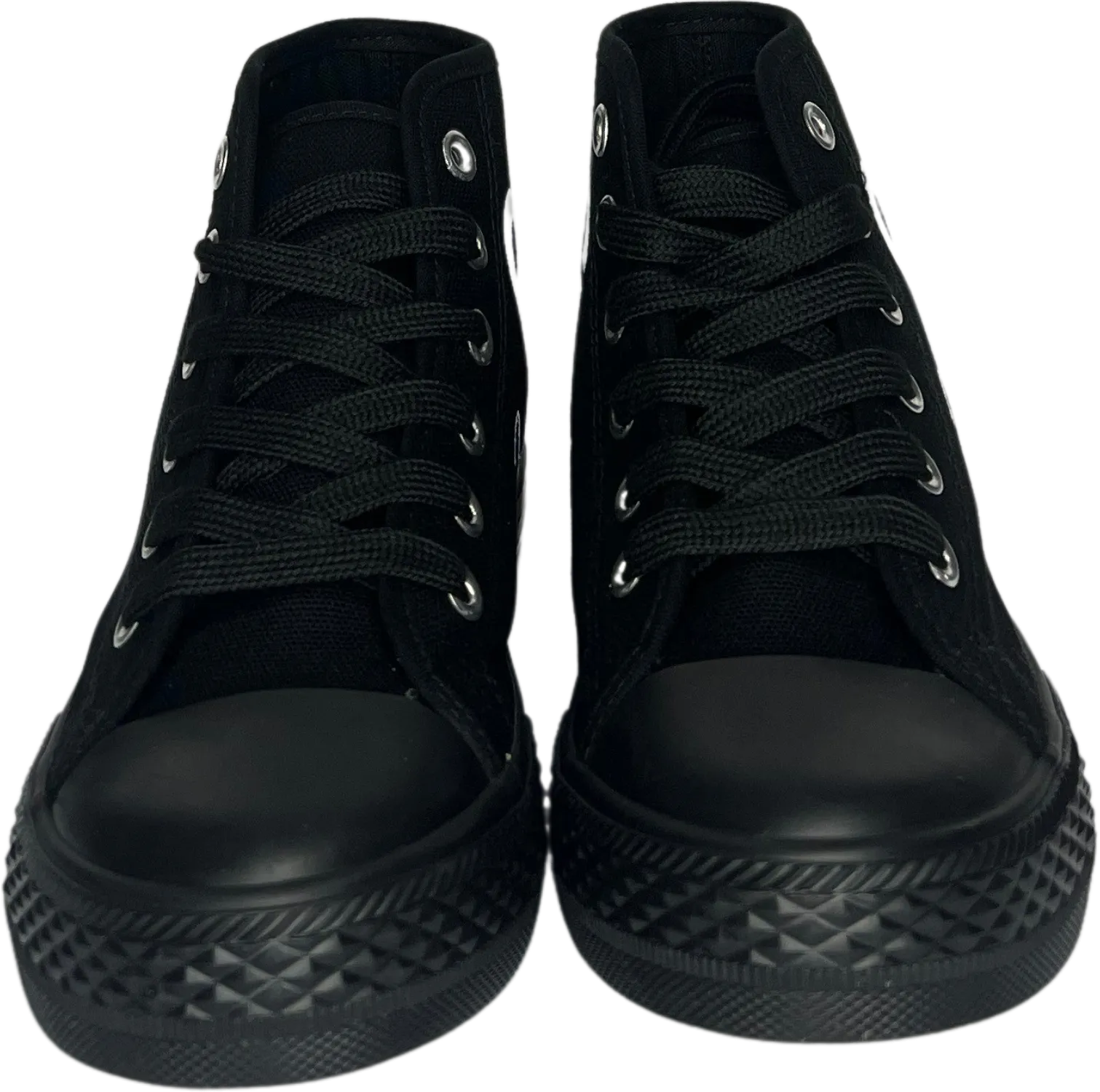 Frantz Lamour Signature Classic Men's High Top Canvas Lace Up Casual Walking Shoes - Black & White