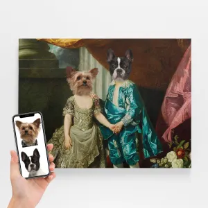 Historical King & Queen Royal Dog Portrait