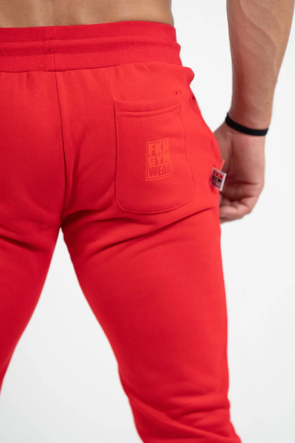 Infinity | Quadfit Gym Track Pants | Red