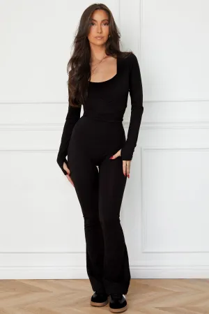 Kahali Black Jumpsuit Set