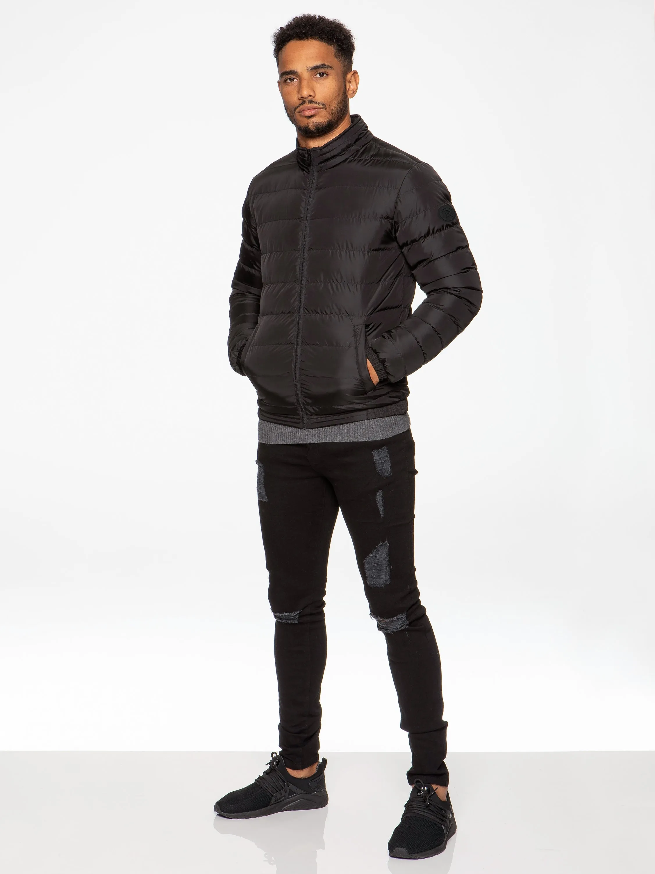 Kruze | Mens Funnel Neck Padded Jacket