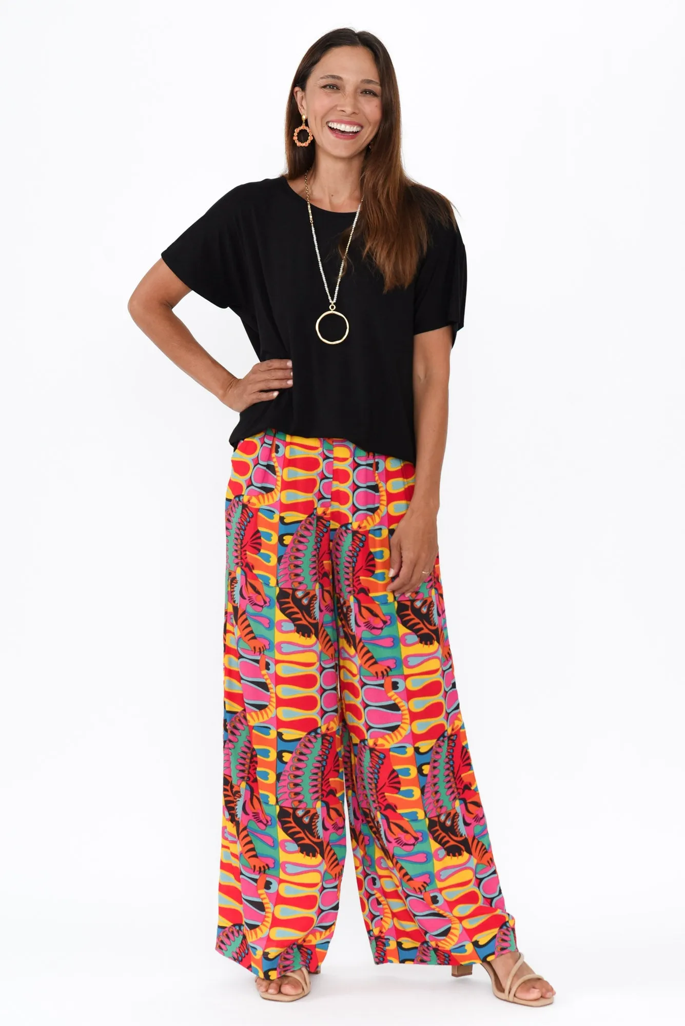 Lady Godiva Pink Abstract Pants