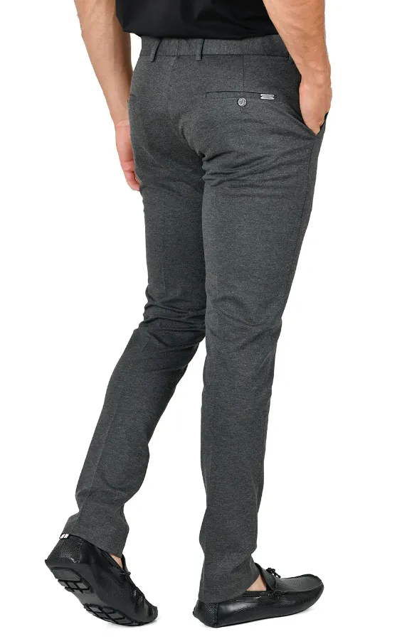 Lead Grey Slim-Fit Stretch Pant