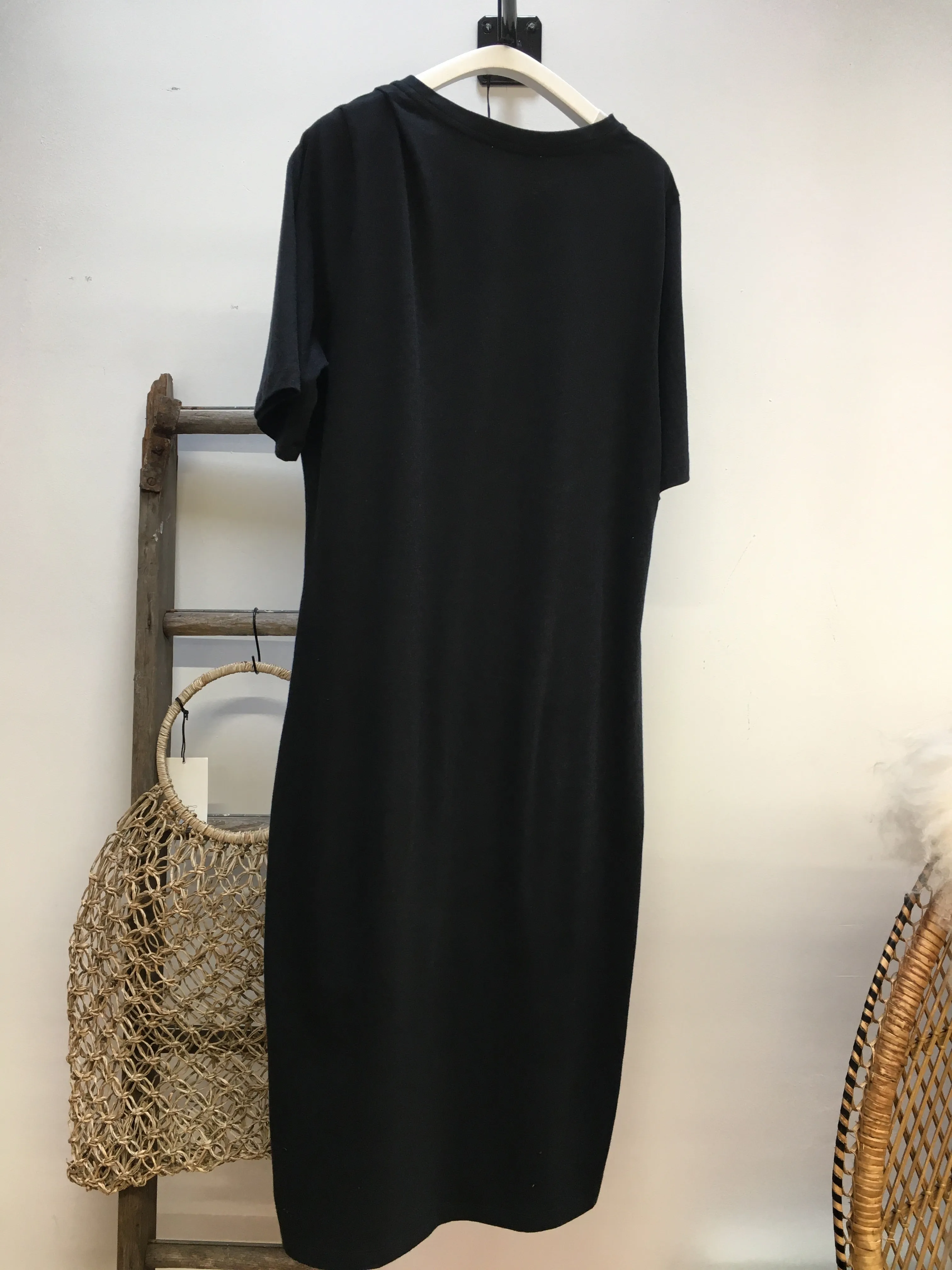 Lillian Organic Cotton Dress in Black XS