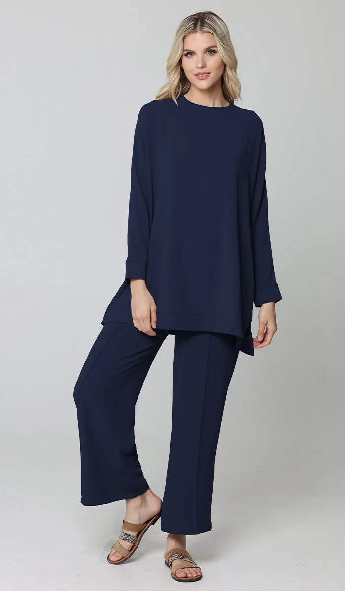 Marvi Loose Dolman Sleeve Shirt - Indigo