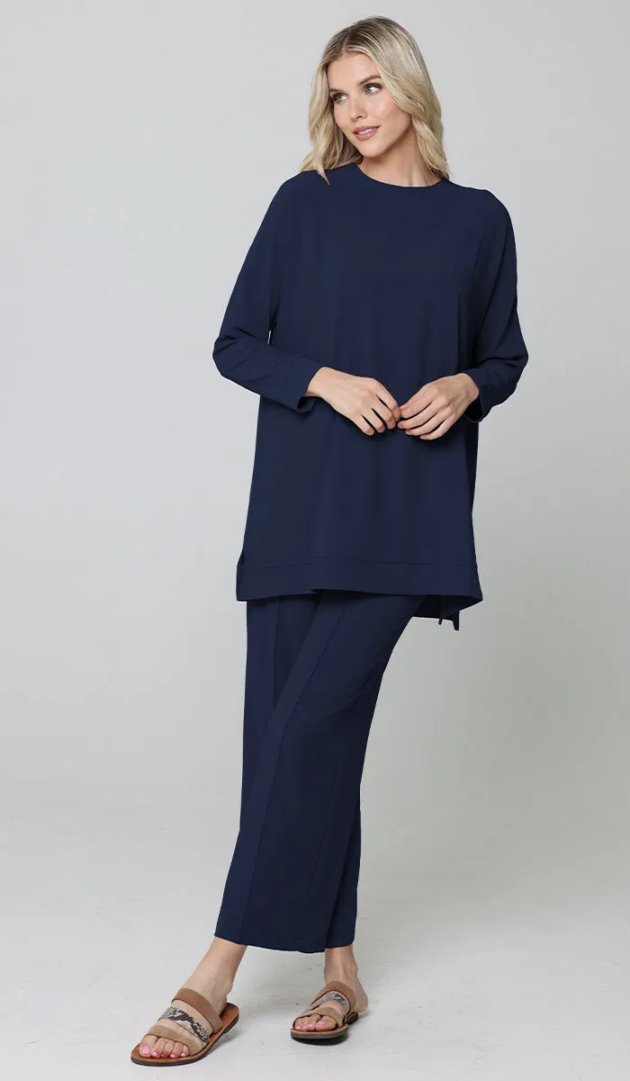 Marvi Loose Dolman Sleeve Shirt - Indigo