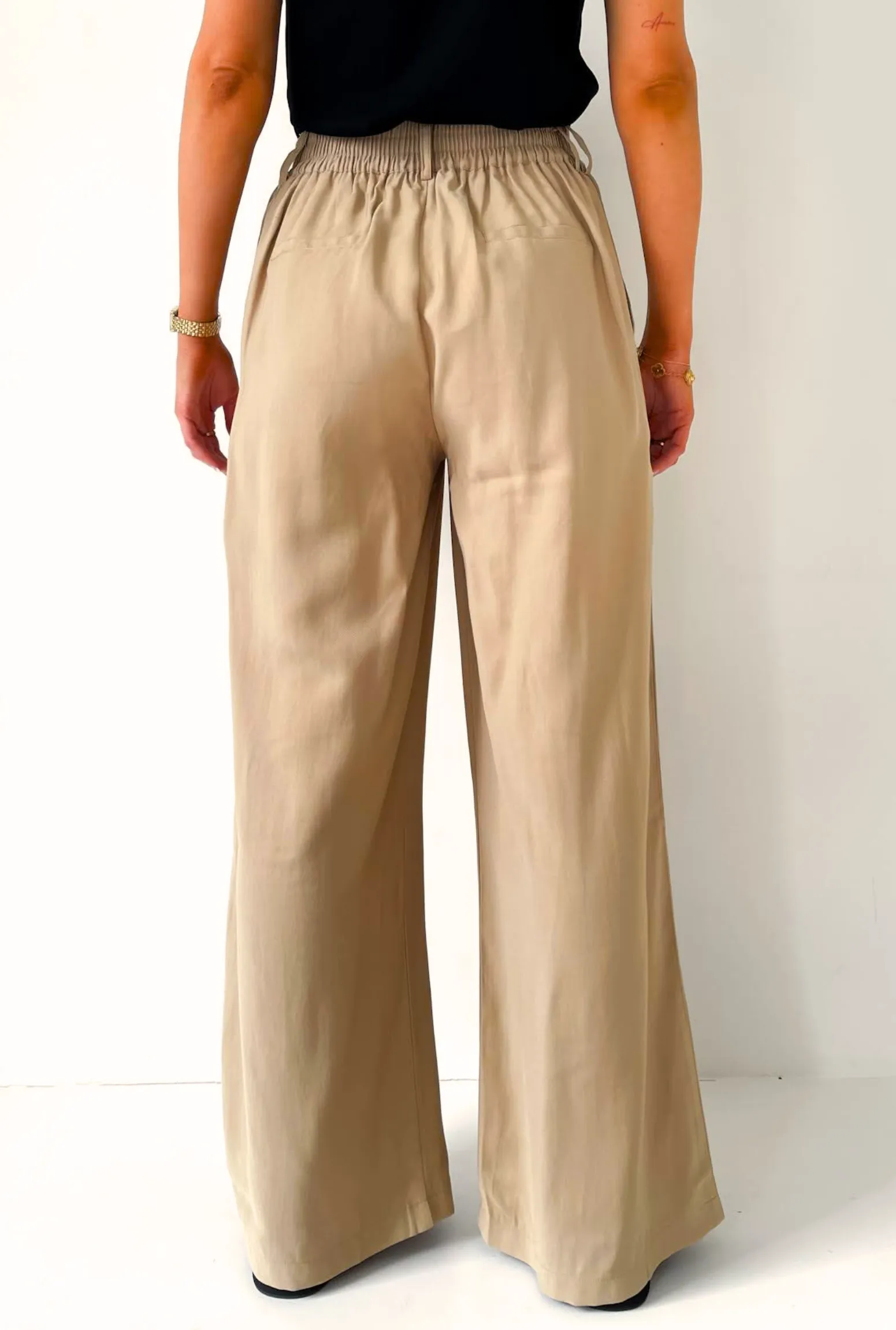 Mim Wide Leg Pants - Biscotti