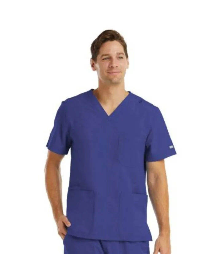 Momentum Mens 4 Pocket, V-Neck Scrub Top