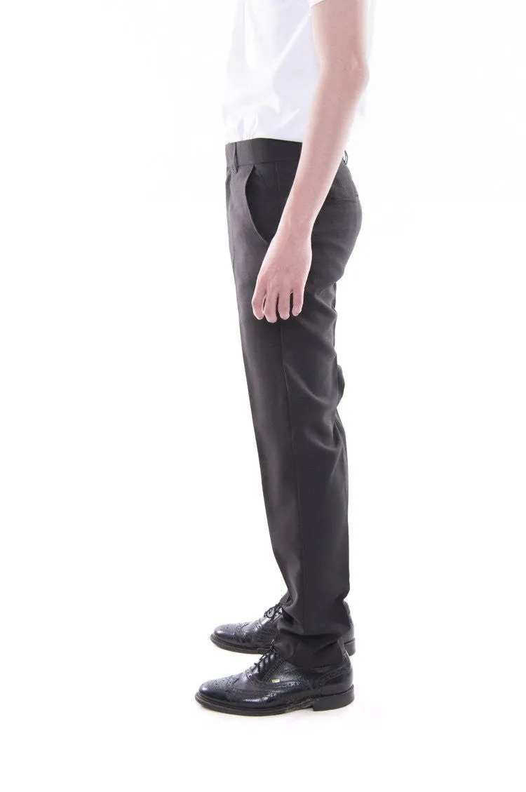 MP02 - Men's Skinny Fit Formal Slacks Black