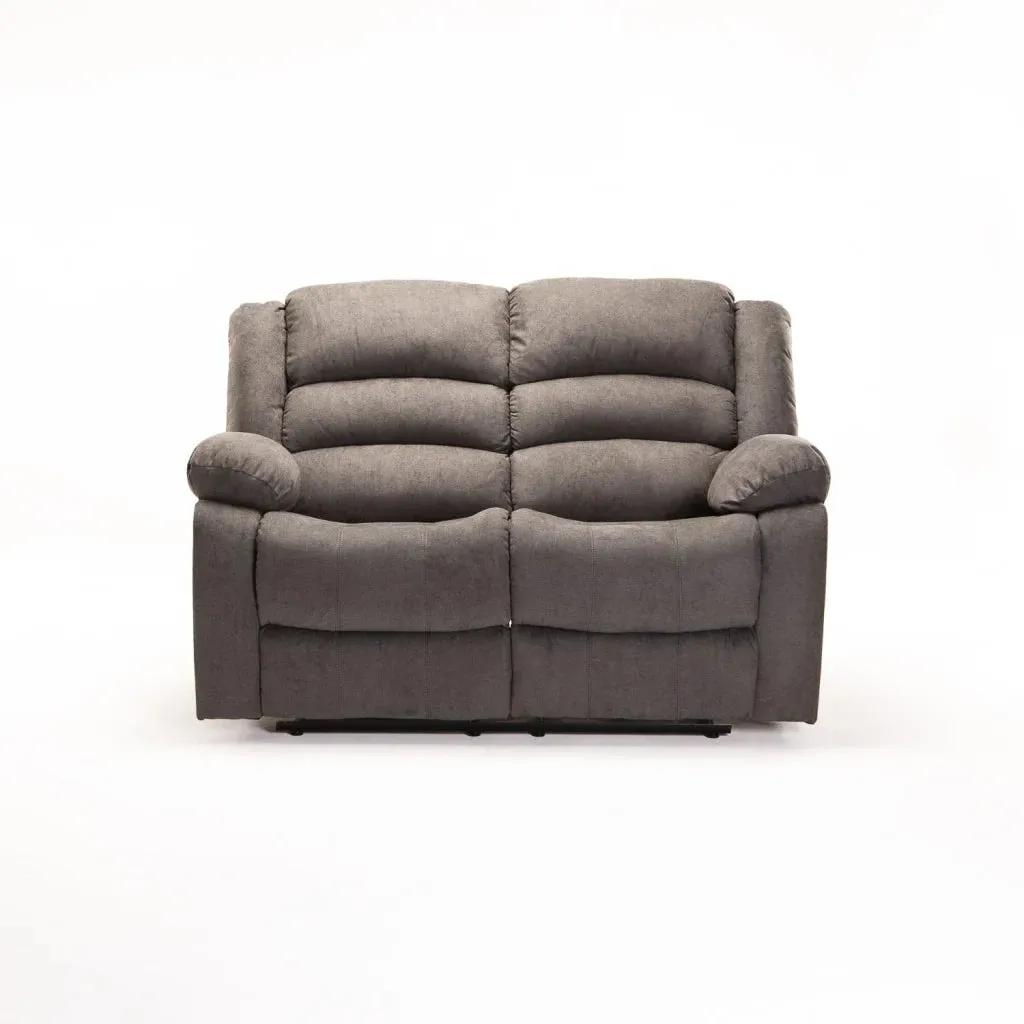 OLI FABRIC 2 SEATER RECLINER - DARK GREY