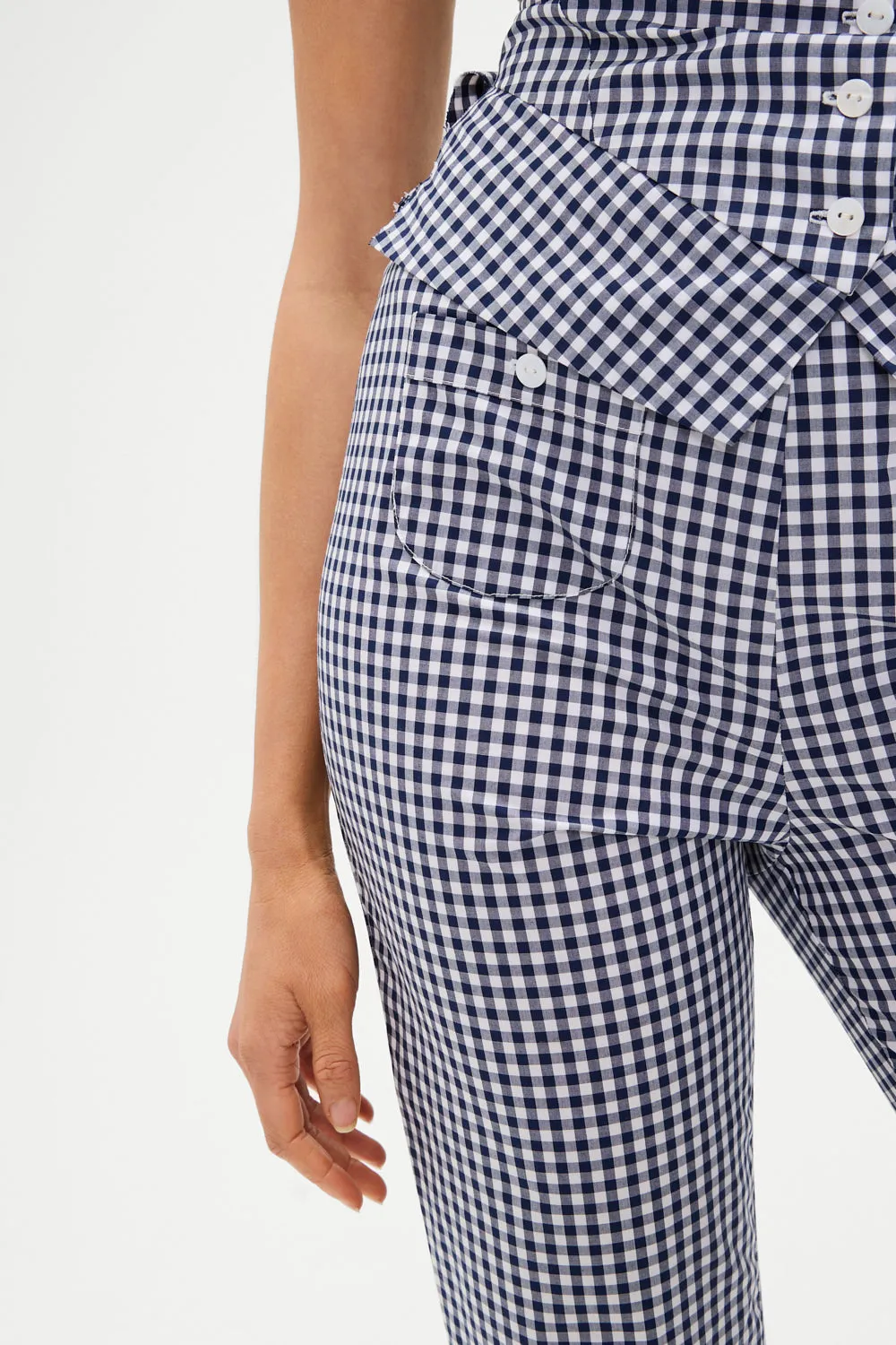 Parlour Gingham Capri Pant - Seaside Gingham