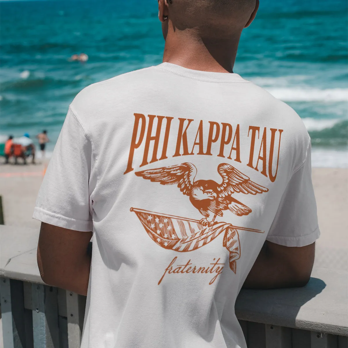 Phi Tau Comfort Colors Freedom White Short Sleeve Tee