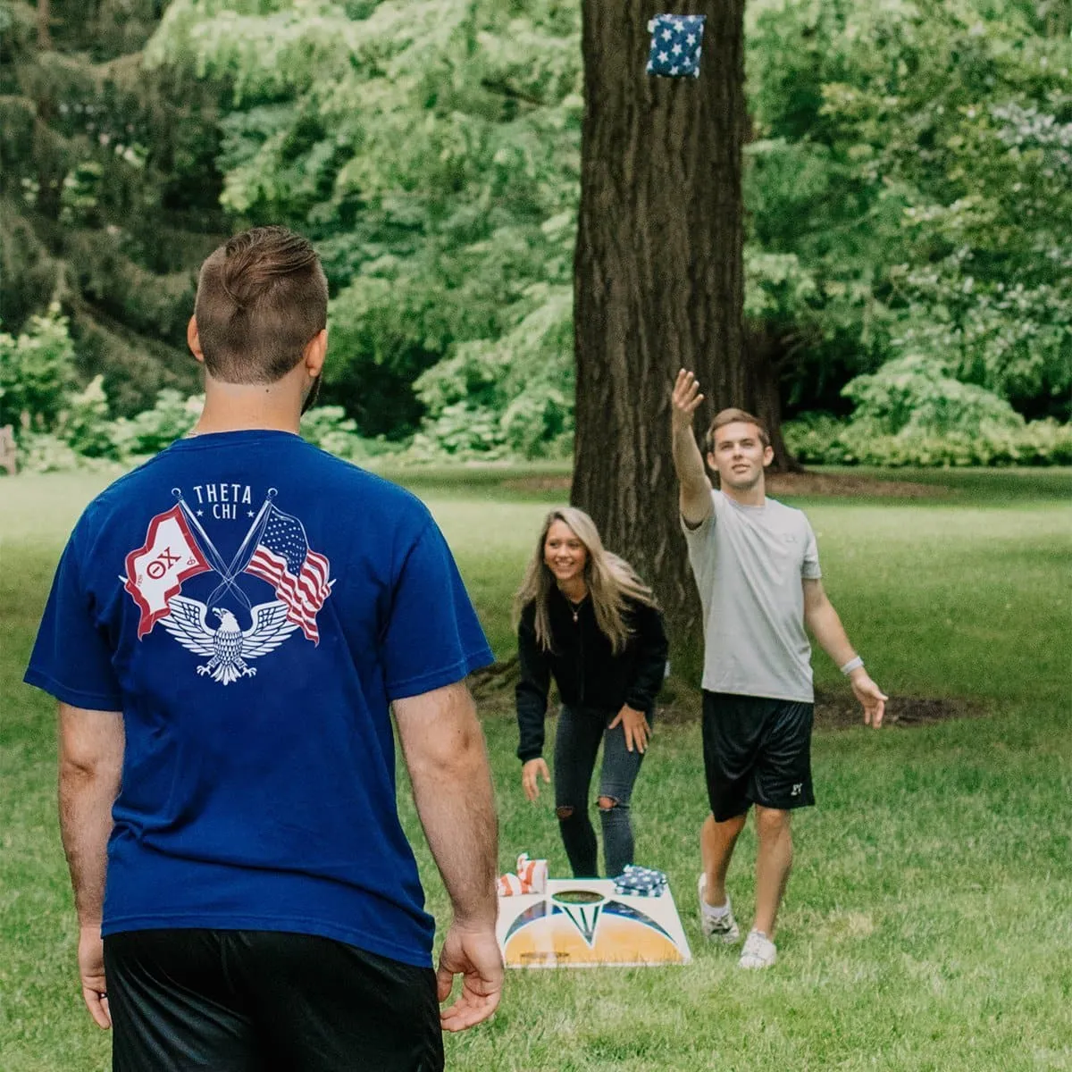 Phi Tau Comfort Colors Navy Patriot tee