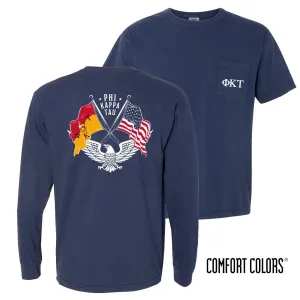 Phi Tau Comfort Colors Navy Patriot tee