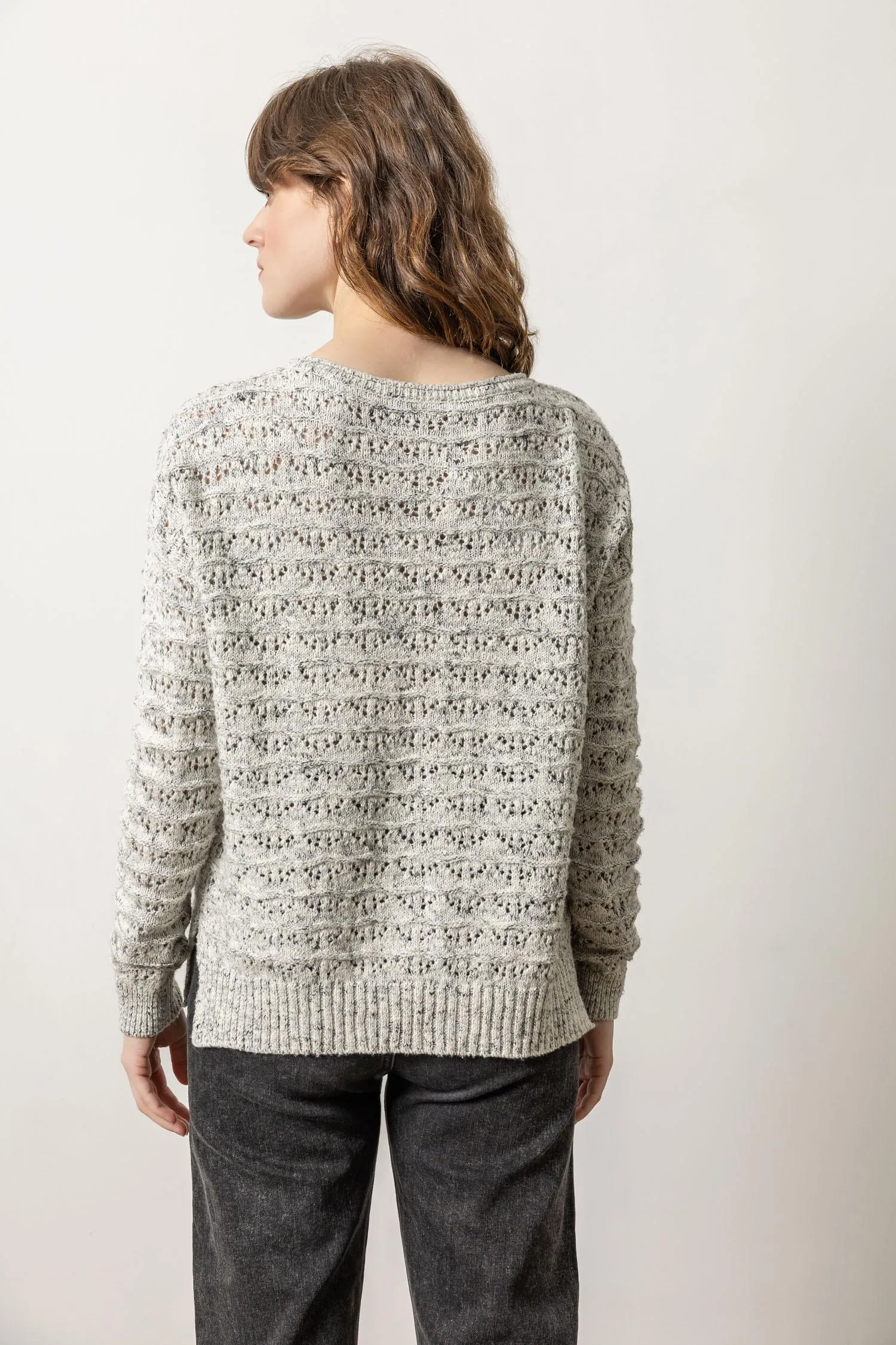 Pointelle Boatneck Sweater