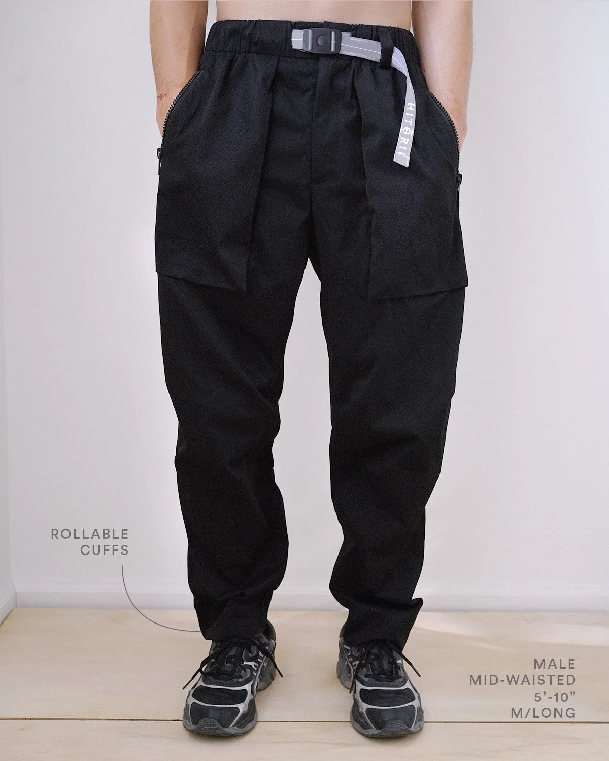 PRE-ORDER | Hitorii S01 | Street Pant | Black   Green | Loose Fit