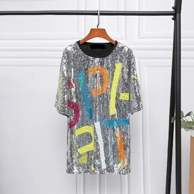 Pre Order:  Spirit Sequined Loose T-Shirt