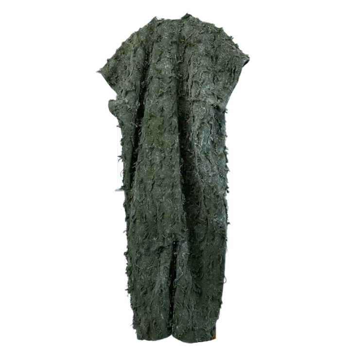 Pre Order:  Trendy  Tie-dyed Frayed Denim Jumpsuit - WINI