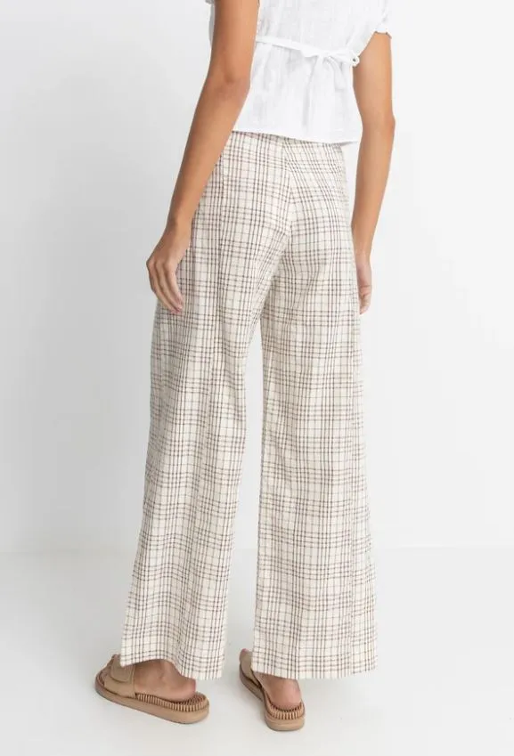 RUMI CHECK WIDE LEG PANT